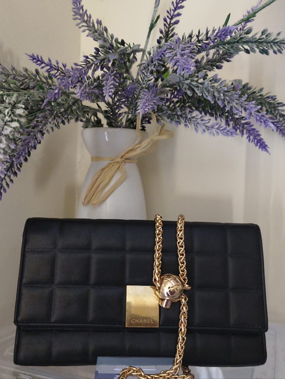 CHANEL Black Leather Chocolate Bar Wallet WOC With Gold Hardware COA Included 🖤